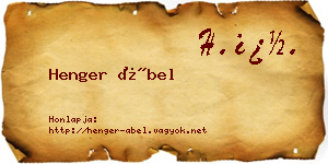 Henger Ábel névjegykártya