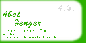 abel henger business card